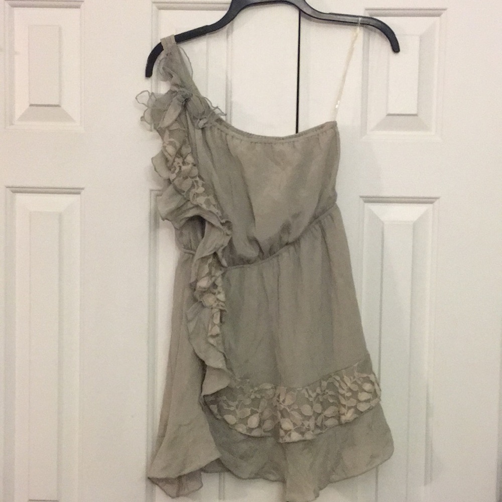 😍Blue Bird One shoulder Supercute dress lined M